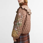 BARBOUR x Farm Rio Anamaria Quilted Jacket in Heart of Tropics/Banana Print