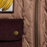 BARBOUR x Farm Rio Anamaria Quilted Jacket in Heart of Tropics/Banana Print