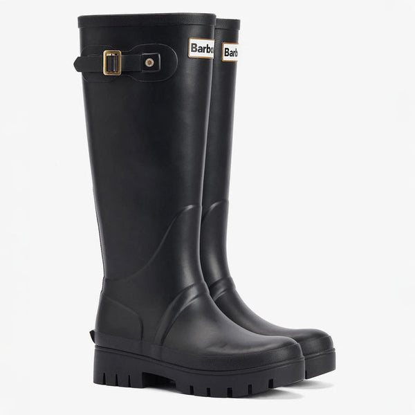 BARBOUR Snowdon Tall Welly Boots in Black