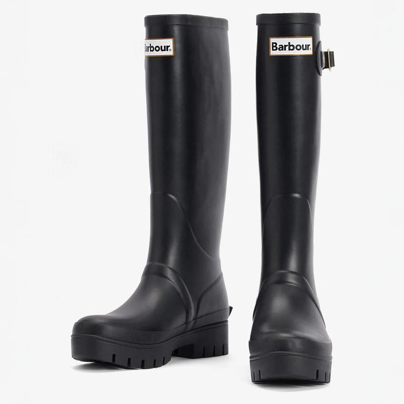 BARBOUR Snowdon Tall Welly Boots in Black