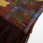 BARBOUR x Farm Rio Angelonia Knitted Scarf in Tropical Tea Tartan