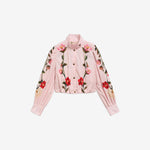 BARBOUR x FARM RIO Madelena Showerproof Jacket in Pink Eden Bloom