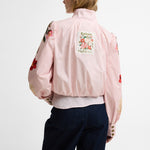 BARBOUR x FARM RIO Madelena Showerproof Jacket in Pink Eden Bloom