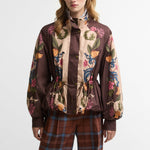 BARBOUR x Farm Rio Mandevilla Showerproof Jacket in Bloom in Between/Brown Banana