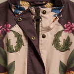 BARBOUR x Farm Rio Mandevilla Showerproof Jacket in Bloom in Between/Brown Banana