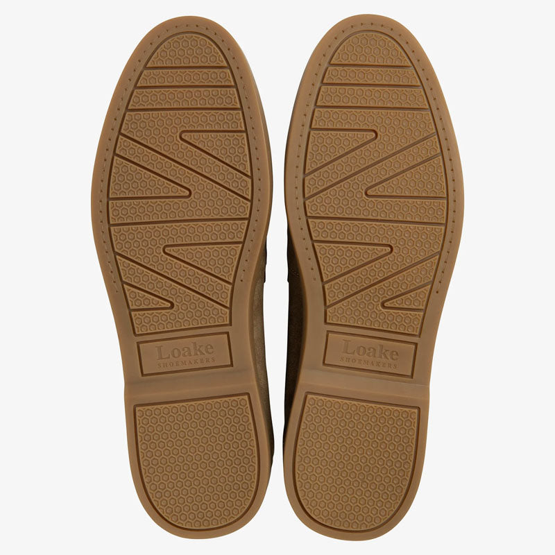 LOAKE Lucca Suede Loafers in Flint