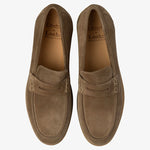 LOAKE Lucca Suede Loafers in Flint
