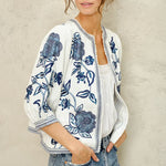 M.A.B.E Lucia EMB Jacket in Blue