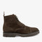 LOAKE Aquarius Suede Derby Toe Cap Boots in Dark Brown