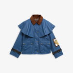 BARBOUR x Farm Rio Venosa Wax Jacket in True Navy/Tropical Tea Tartan