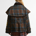 BARBOUR x Farm Rio Angelina Wax Jacket in Tropical Tea Tartan/Banana Print