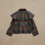 BARBOUR x Farm Rio Angelina Wax Jacket in Tropical Tea Tartan/Banana Print