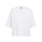 MOS MOSH MMNatalie Round Neck Boxy T-Shirt in White