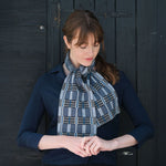 QUINTON & CHADWICK Ladders Scarf  in Blue Grey