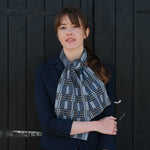 QUINTON & CHADWICK Ladders Scarf  in Blue Grey