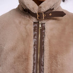RINO & PELLE Lambra Short Faux Fur Jacket in Oat