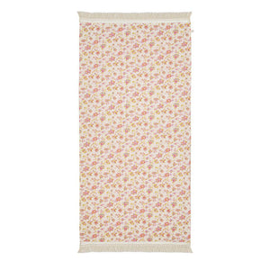 Lana Printed Cotton Beach Towel in Cream Bucolia Fields
