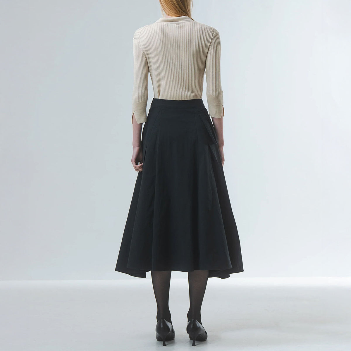 EMIN PAUL Black Cargo Pocket Skirt in Black