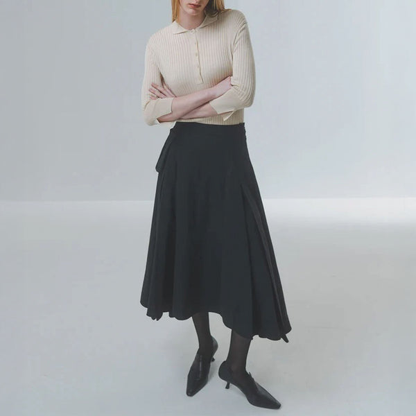 EMIN PAUL Black Cargo Pocket Skirt in Black