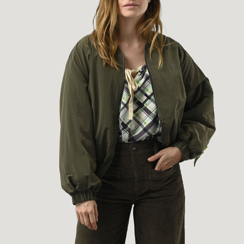 ORFEO Lenora Bomber Jacket in Khaki