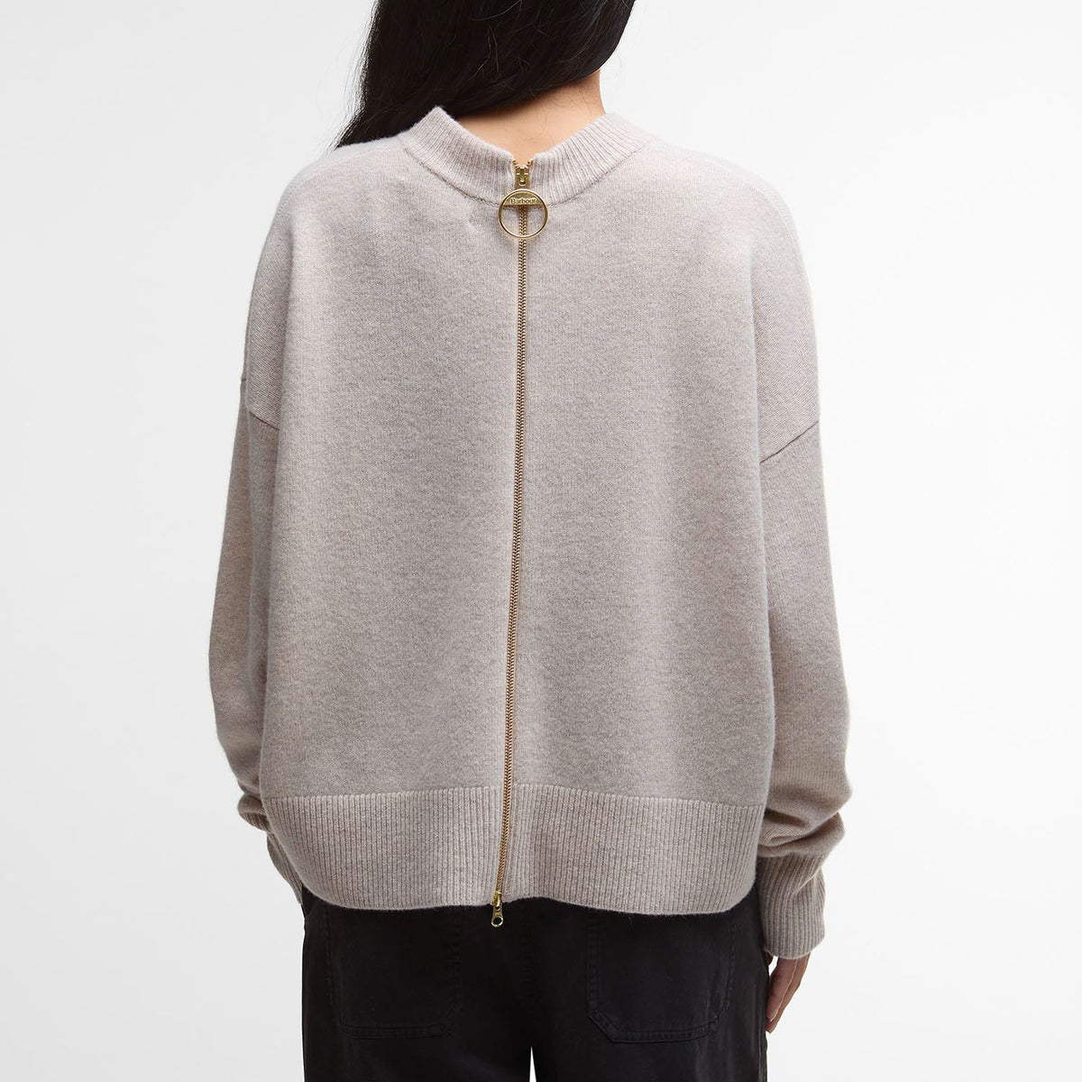 BARBOUR Leonie Zip-Up Jumper in Natural