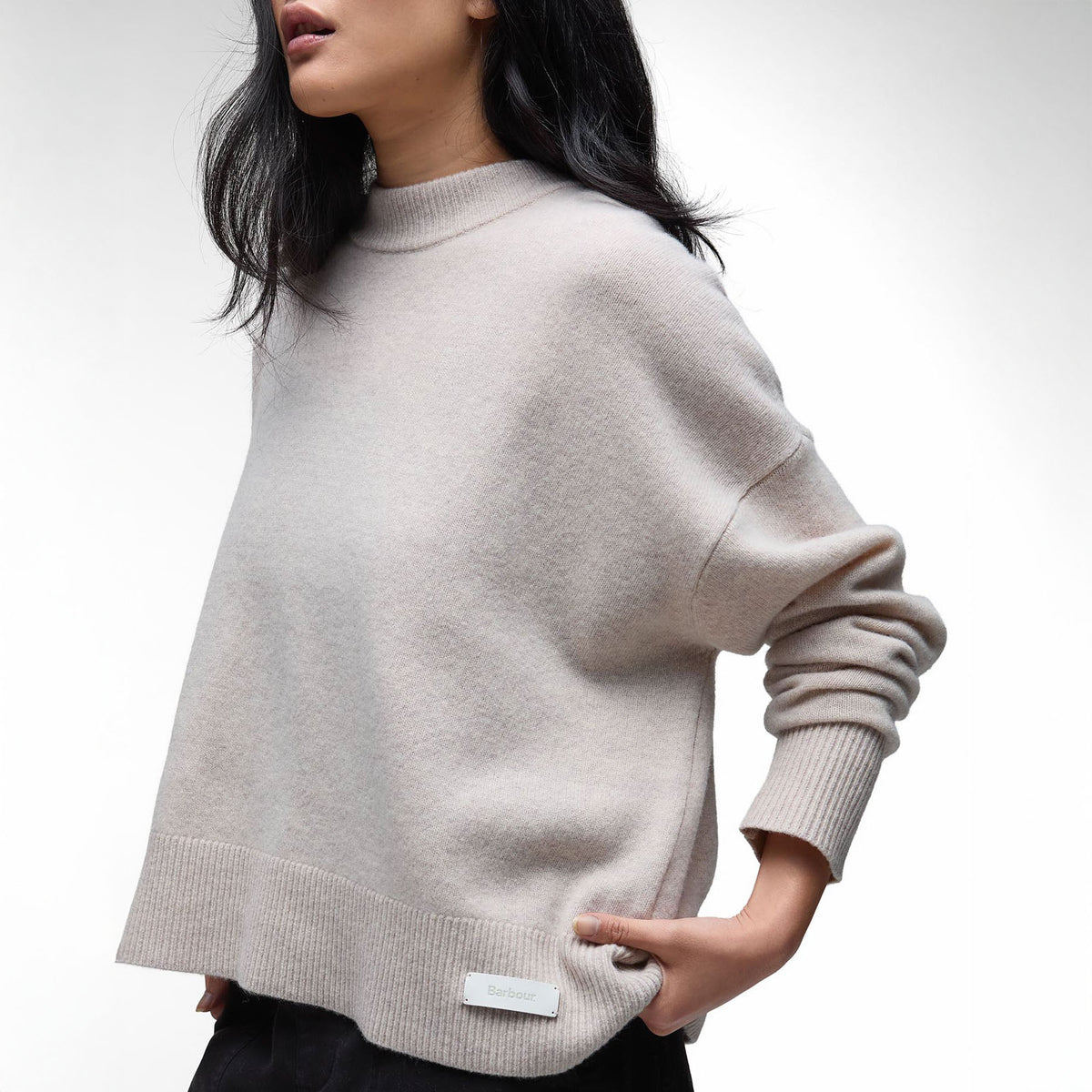 BARBOUR Leonie Zip-Up Jumper in Natural