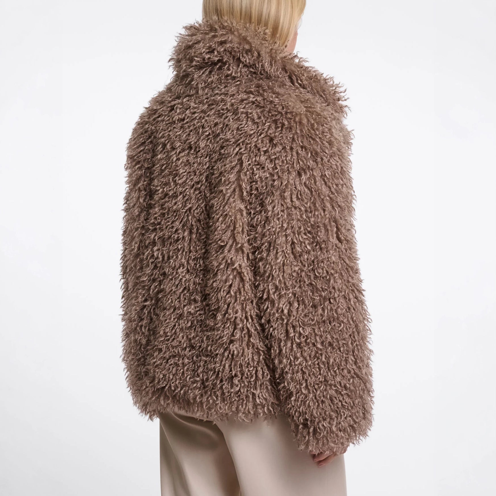 RINO & PELLE Lias Jacket with Revere Collar in Mocha Latte