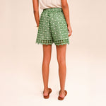 SACRECOEUR Lilo Guipure Shorts in Green