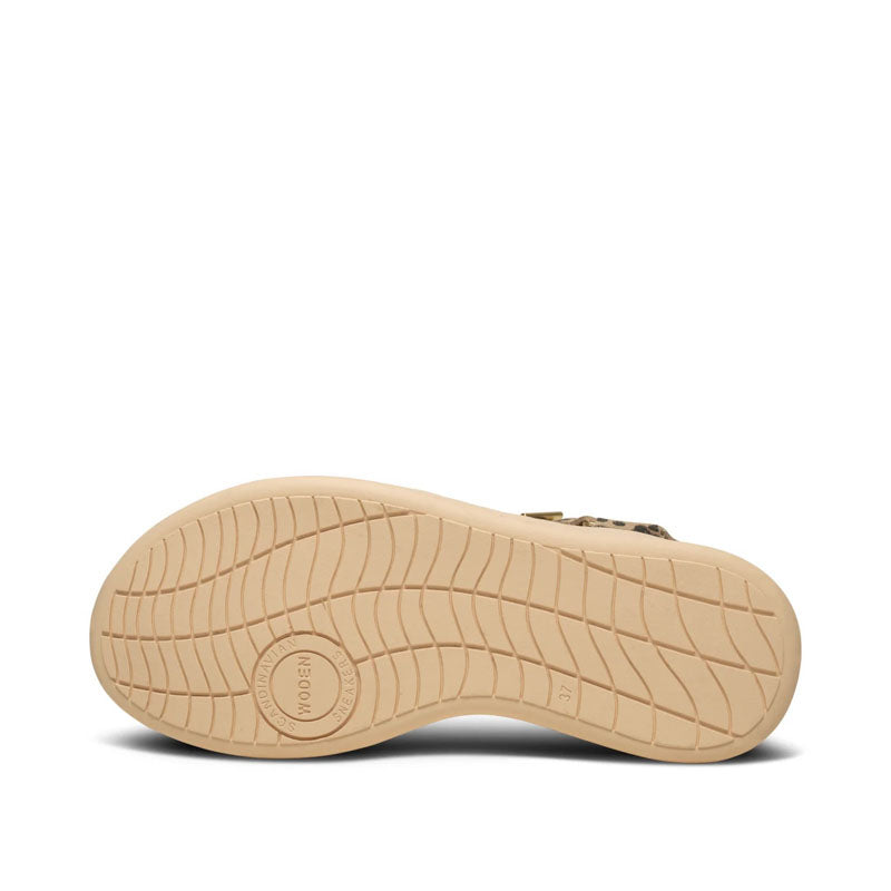 WODEN Line Suede Sandals in Leopard