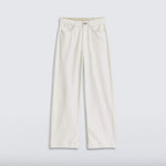 RAG & BONE Featherweight Logan Mid Rise Straight Leg Jeans in Ecru