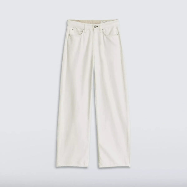 RAG & BONE Featherweight Logan Mid Rise Straight Leg Jeans in Ecru