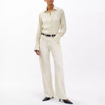 RAG & BONE Featherweight Logan Mid Rise Straight Leg Jeans in Ecru