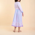 HANDPRINT DREAM APPAREL Lokrum Dress in Pink Mix