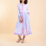 HANDPRINT DREAM APPAREL Lokrum Dress in Pink Mix