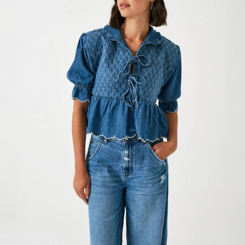 SEVENTY & MOCHI Heidi Blouse in Mid Vintage