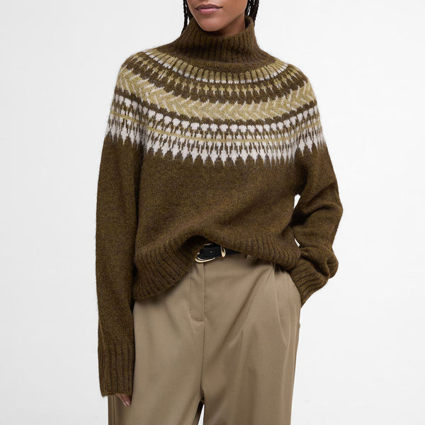 BARBOUR Lorrie Fair Isle Roll-Neck Jumper in Multi
