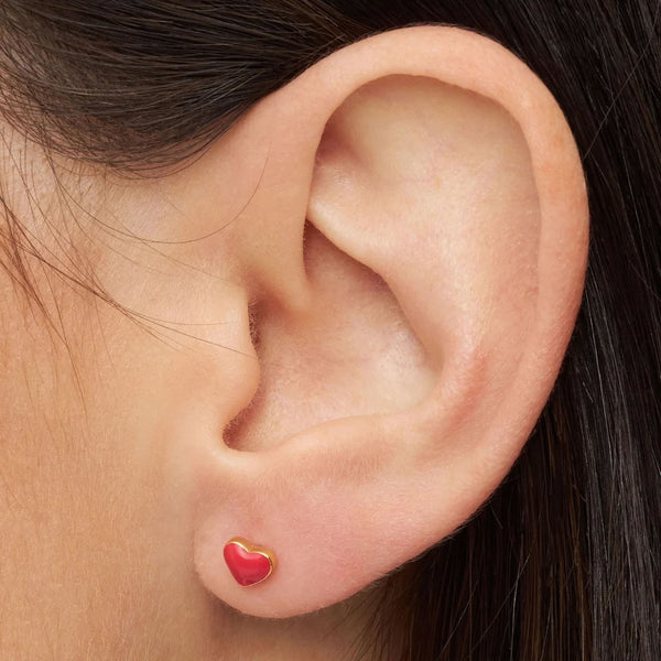 LULU COPENHAGEN Love U Earring 1pcs in Hot Coral
