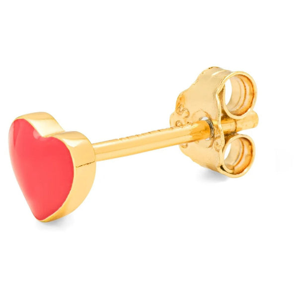 LULU COPENHAGEN Love U Earring 1pcs in Hot Coral