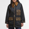 BARBOUR Luella Wax Jacket  in Black/Classic Tartan