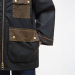 BARBOUR Luella Wax Jacket  in Black/Classic Tartan