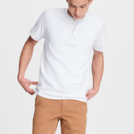 RAG & BONE Classic Short Sleeve Henley T-Shirt in White