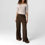 MAJESTIC FILATURES Cotton & Linen Trousers in Tonka