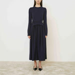 MEI MEIJ Side Belted Dress with Jumper in Blue Paris