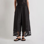 MEI MEIJ Cut Out Flower Trousers in Black