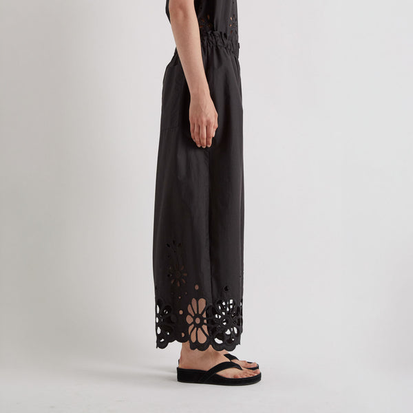 MEI MEIJ Cut Out Flower Trousers in Black