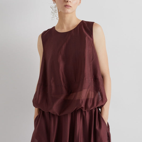 MEI MEIJ Sleeveless Top in Sangria