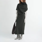 MEI MEIJ Scuba Midi Dress in Black