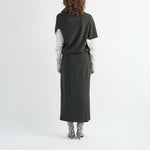 MEI MEIJ Scuba Midi Dress in Black