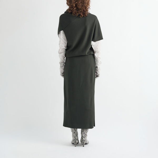 MEI MEIJ Scuba Midi Dress in Black