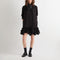 MEI MEIJ Scuba Ruffle Hem Mini Dress in Black